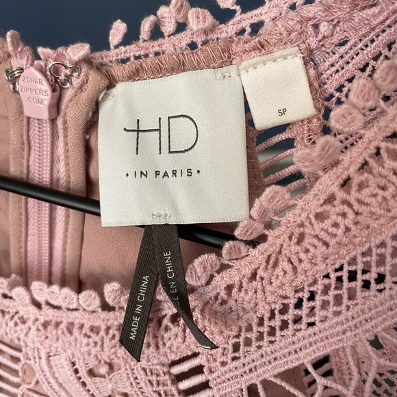 Anthro HD in Paris Emilia Laser Cut Lace Overlay Dress S - Picture 5 of 5